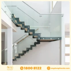 Cầu thang kính cường lực CTKCL6