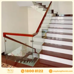 Cầu thang kính cường lực CTKCL7