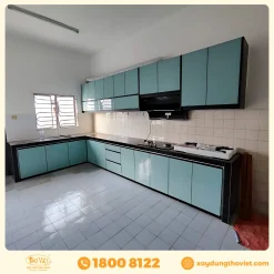 Tủ bếp nhôm kính TBNK1