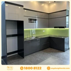 Tủ bếp nhôm kính TBNK2