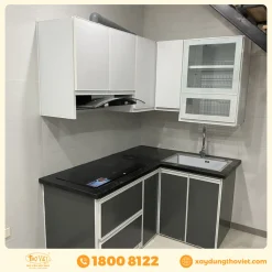 Tủ bếp nhôm kính TBNK3