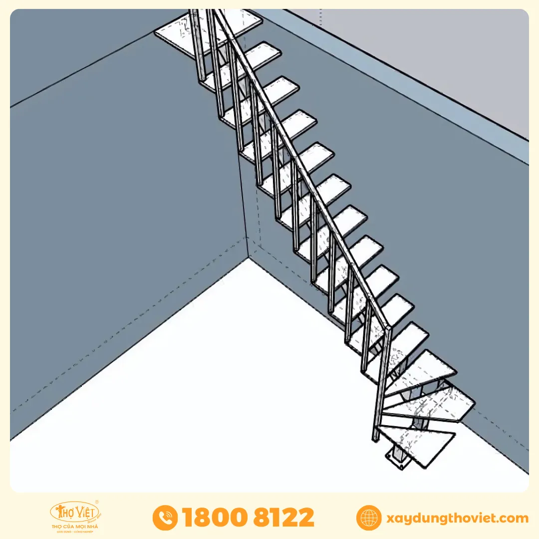 Cấu tạo thang sắt xương cá