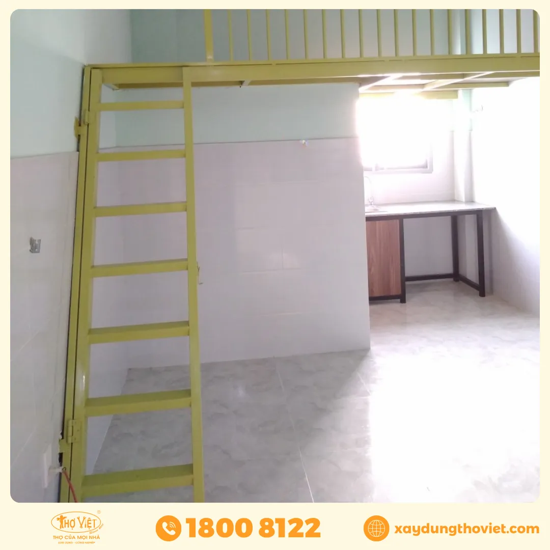 Mẫu cầu thang sắt cho phòng trọ siêu đẹp