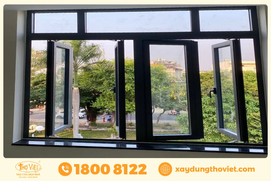 Cửa sổ nhôm Xingfa mở quay