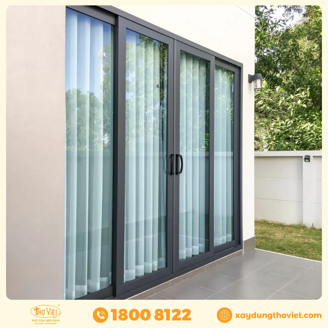 mẫu cửa nhôm 4 cánh đẹp nhất