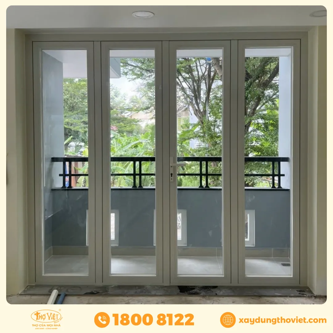mẫu cửa nhôm 4 cánh đẹp nhất